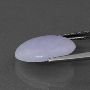 Jadeíta azul natural 6,77ct, corte oval, opaco