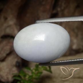 Jadeíta branco acinzentado Natural 18.41ct, oval, Translúcido