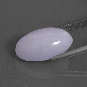 Jadeíta azul natural 15,91ct, corte oval, opaco