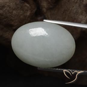 Jadeíta Verde acinzentado Natural 14.47ct, oval, Translúcido