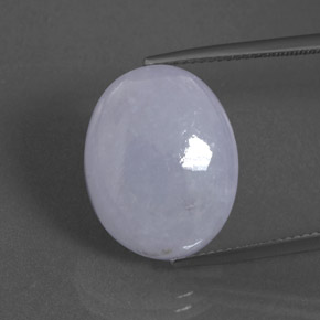 Jadeíta azul natural 16,47ct, corte oval, opaco