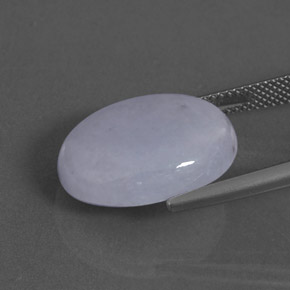 Jadeíta azul natural 16,47ct, corte oval, opaco