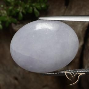 Jadeíta Cinza Natural 16.67ct, oval, Translúcido