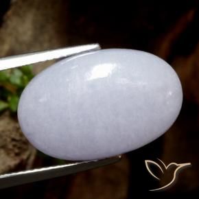 Jadeíta Cinza Natural 12.95ct, oval, Translúcido