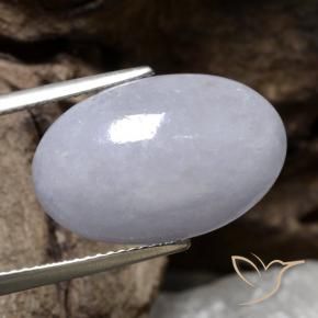 Jadeíta Cinza Natural 12.56ct, oval, Translúcido