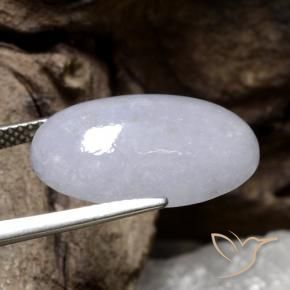 Jadeíta Cinza Natural 12.56ct, oval, Translúcido