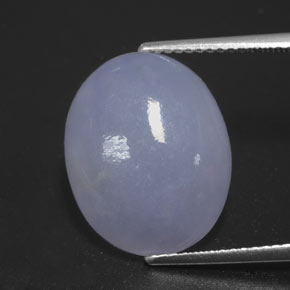 Jadeíta azul natural 10,61ct, corte oval, opaco