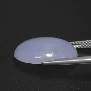 Jadeíta azul natural 10,61ct, corte oval, opaco