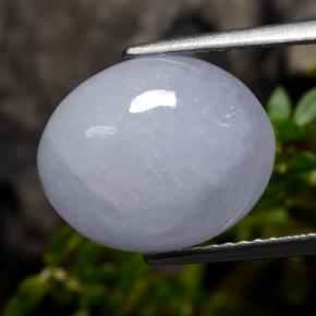 Jadeíta violeta natural 6,65ct, corte oval, opaco