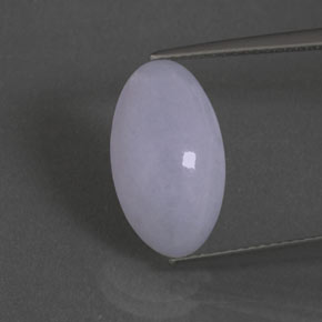 Jadeíta azul natural 5,85ct, corte oval, opaco
