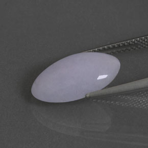 Jadeíta azul natural 5,85ct, corte oval, opaco