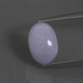 Jadeíta azul natural 2,33ct, corte oval, opaco