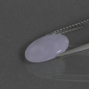 Jadeíta azul natural 2,17ct, corte oval, translúcido