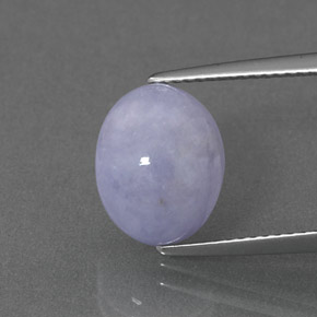 Jadeíta azul natural 4,96ct, corte oval, opaco