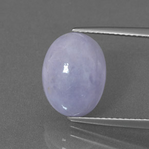 Jadeíta azul natural 5,54ct, corte oval, opaco