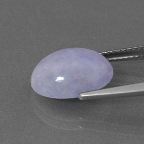 Jadeíta azul natural 5,54ct, corte oval, opaco