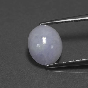 Jadeíta azul natural 3,51ct, corte oval, opaco