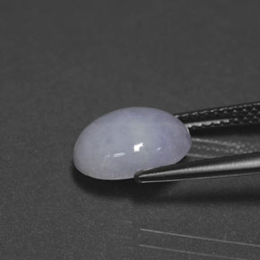 Jadeíta azul natural 3,51ct, corte oval, opaco