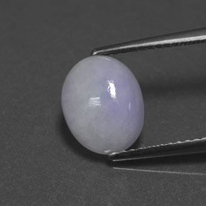 Jadeíta azul natural 2,55ct, corte oval, opaco
