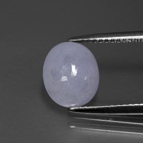 Jadeíta azul natural 2,76ct, corte oval, opaco