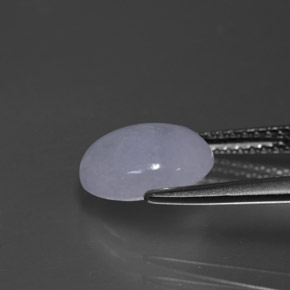 Jadeíta azul natural 2,76ct, corte oval, opaco