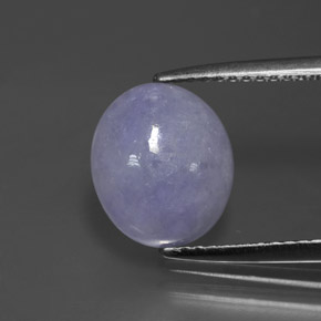 Jadeíta azul natural 3,19ct, corte oval, opaco