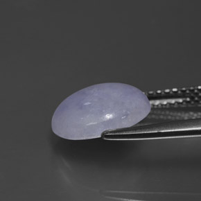 Jadeíta azul natural 3,19ct, corte oval, opaco