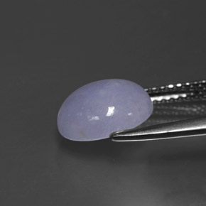 Jadeíta azul natural 2,90ct, corte oval, opaco
