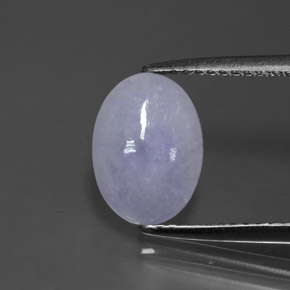 Jadeíta azul natural 1,99ct, corte oval, opaco