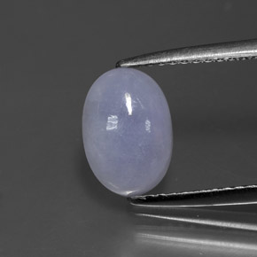 Jadeíta azul natural 1,35ct, corte oval, opaco