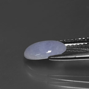 Jadeíta azul natural 1,35ct, corte oval, opaco