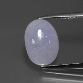 Jadeíta azul natural 3,28ct, corte oval, opaco