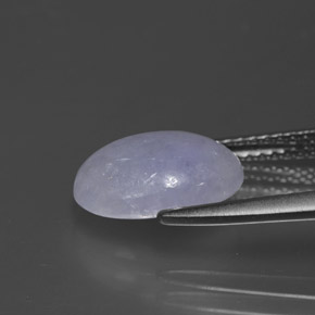 Jadeíta azul natural 3,28ct, corte oval, opaco