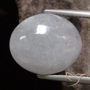 Jadeíta cinza médio Natural 11.71ct, oval, Translúcido