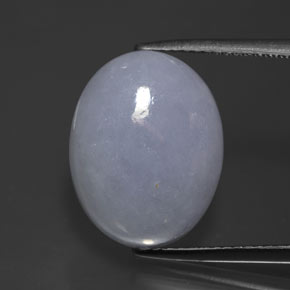 Jadeíta azul natural 12,87ct, corte oval, opaco