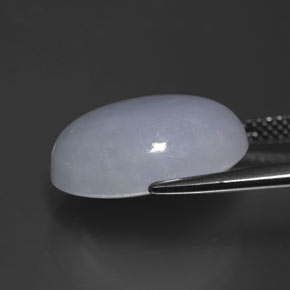 Jadeíta azul natural 12,87ct, corte oval, opaco