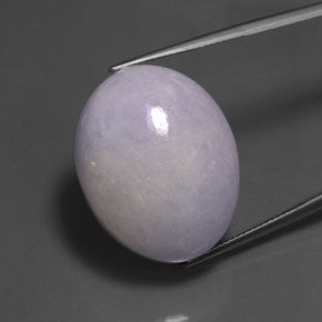 Jadeíta azul natural 60,38ct, corte oval, opaco
