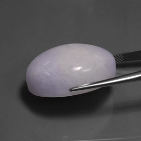 Jadeíta azul natural 60,38ct, corte oval, opaco
