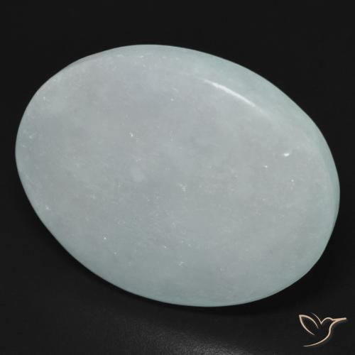 Jadeíta Branco azulado Natural 36.94ct, oval, Translúcido