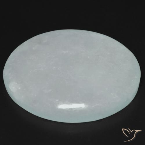 Jadeíta Branco azulado Natural 36.94ct, oval, Translúcido