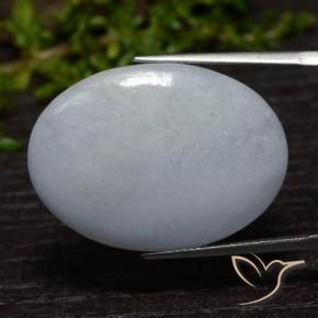 Jadeíta Cinzento Azulado Claro Natural 36.65ct, oval, Opaco
