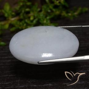 Jadeíta Cinzento Azulado Claro Natural 36.65ct, oval, Opaco