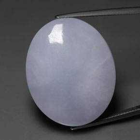 Jadeíta azul natural 53,76ct, corte oval, opaco