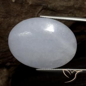 Jadeíta Cinzento Azulado Claro Natural 37.61ct, oval, Opaco