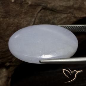 Jadeíta Cinzento Azulado Claro Natural 37.61ct, oval, Opaco