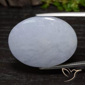 Jadeíta Cinza claro Natural 36.60ct, oval, Opaco