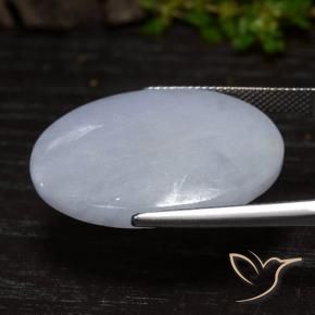 Jadeíta Cinza claro Natural 36.60ct, oval, Opaco
