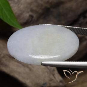 Jadeíta Cinzento Azulado Claro Natural 32.25ct, oval, Opaco
