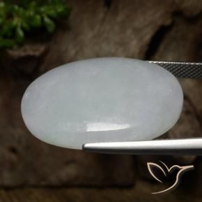 Jadeíta cinza médio Natural 32.57ct, oval, Translúcido