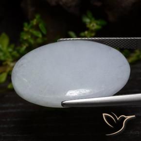 Jadeíta Cinza claro Natural 33.11ct, oval, Opaco